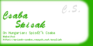 csaba spisak business card